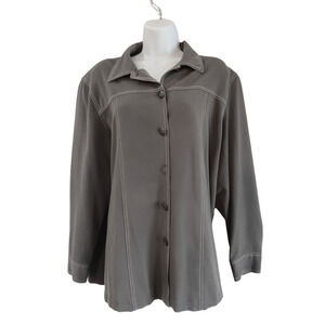 Vintage TanJay Button-down Green Shirt Size 18W #1319